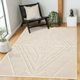 thumbnail image 6 of Teppich Homes Handmade 8x11 Geometric Pattern Wool Rug - Cream Color Tufted Carpet for Living Room And Bedroom, 6 of 6