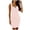 Pink, variant on Women Ribbed Striped Mini Dress, Button Front Bodycon Casual Night Loungewear Cotton Pajama Skirt M