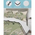 thumbnail image 4 of Sage Green Fall Twin Size Down Alternative Comforter, Lightweight Comforter Quilt Bedding Set with Pillow Shams Pumpkins Wreath Rustic Thanksgiving All Seasons Bed Comforter Duvet Insert 68"x86", 4 of 7
