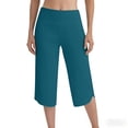 thumbnail image 5 of Womens Long Shorts Quick Dry Stretch Yoga Capris Sweatshort High Waist Workout Gym Shorts with Pockets (S, Green), 5 of 6