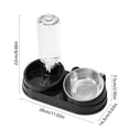 thumbnail image 3 of SHENGXINY Cat Bowls Set - 2 in 1 Pet Feeding Water Bowl, All-in-One Food Water Feeder for Dogs and Cats Black 11x5.63x2.95in, 3 of 6