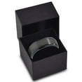 thumbnail image 3 of P. Manoukian Tungsten Wedding Band Ring 8mm for Men Women Blue Black Gunmetal Beveled Edge Brushed Polished Lifetime Guarantee Size 8.5, 3 of 4
