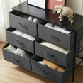thumbnail image 3 of CONCETTA 6 Fabric Drawers, Dresser for Bedroom Chest of Dresser TV Stand for Living Room, Nightstand for Bed, Gray, 3 of 8