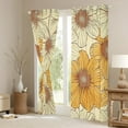 thumbnail image 3 of Manfei Retro Western Flower Curtains Pack of 2 (42x84 Each) for Female, Orange Groovy Daisy Floral Curtains Blackout, Plant Botanical Bedroom Curtains, Curtains and Drapes Decor, 3 of 6