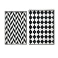 thumbnail image 3 of CC Home Furnishings Chevron and Diamond Rectangular Trays - 19" - Set of 2, 3 of 3