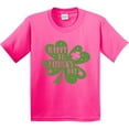 thumbnail image 3 of Inktastic Happy St. Patrick's Day Shamrock in Green Youth T-Shirt, 3 of 5
