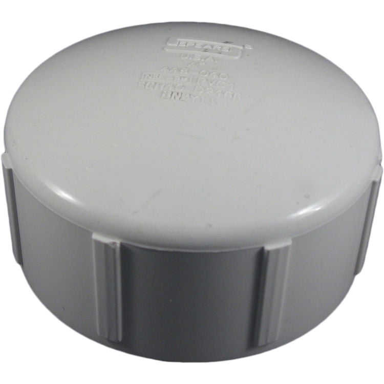 PVCCAP4T Schedule 40 PVC Threaded Cap, 4 Inch