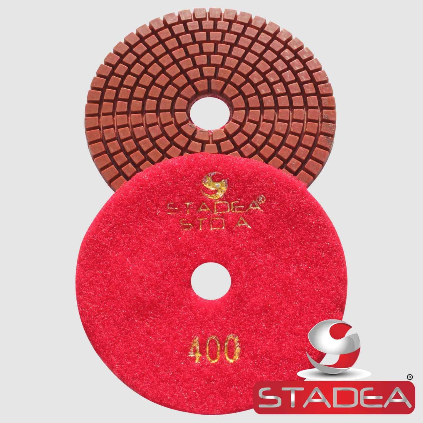 STADEA 5" Diamond Polishing Pad Grit 400 for Granite Concrete Wet Grinder Floor 