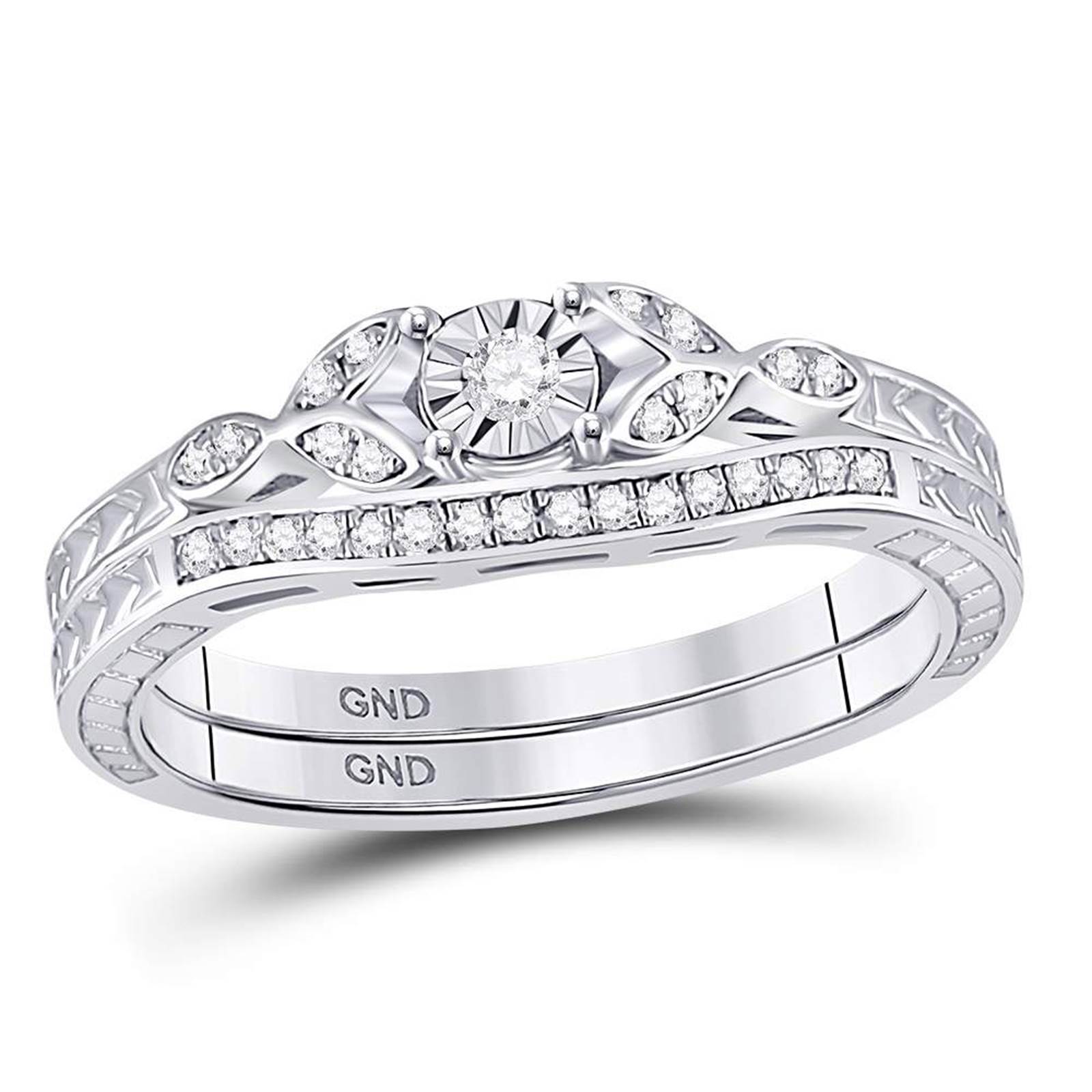 Goldenstar 0.08Ct Brown Diamond Star Ring,925 Sterling Silver