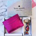 thumbnail image 3 of Kate Spade Candy Shop Key Fob & Metallic Card Holder Set Pink Novelty Gift Box, 3 of 5
