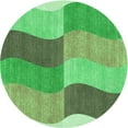 thumbnail image 1 of Ahgly Company Indoor Round Patterned Green Pepper Green Area Rugs, 4' Round, 1 of 6