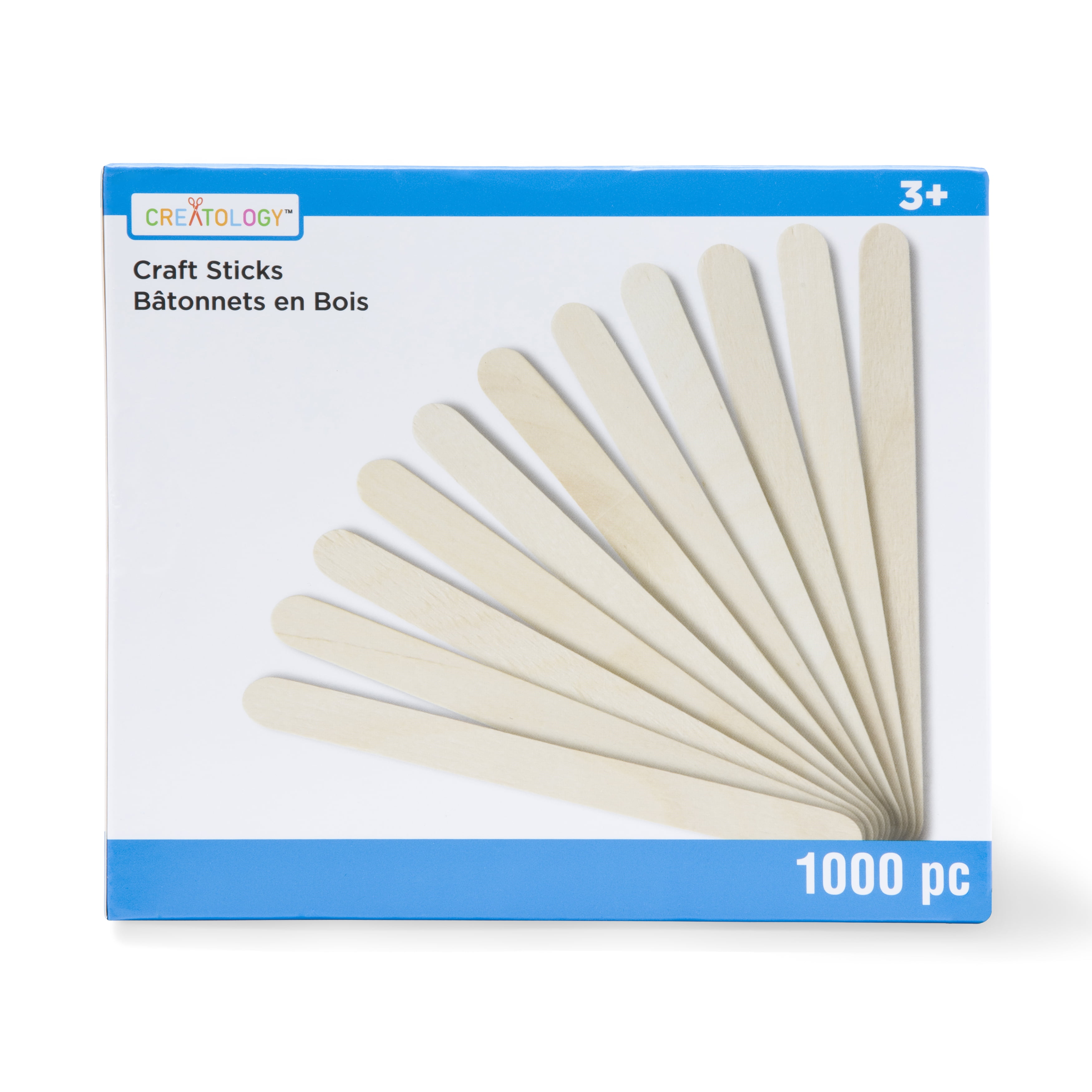 10 Packs: 1,000 ct. (10,000 total) 4.5" Wood Craft Sticks by Creatology