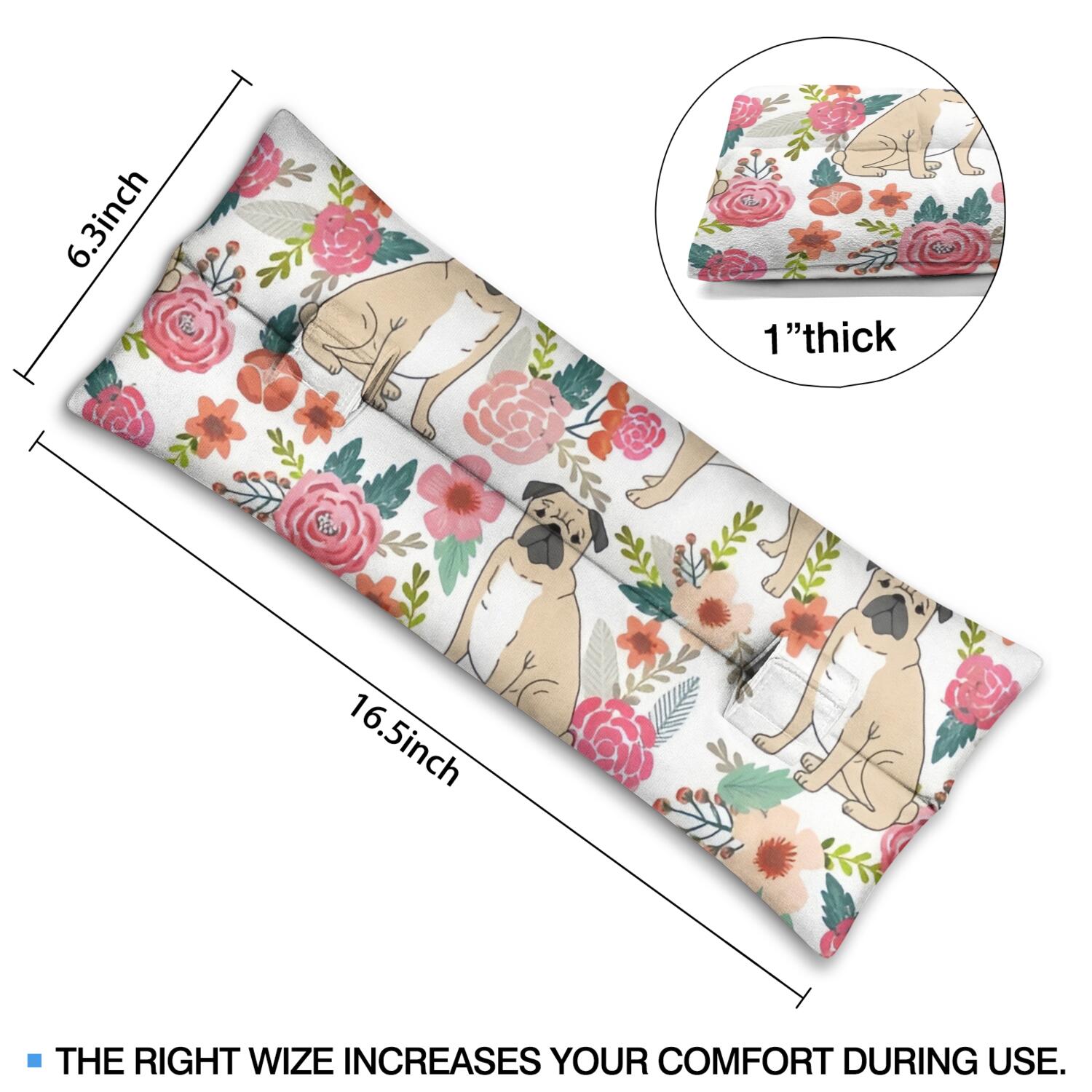 Animal Themed Seatbelt Pillow - Post Surgery Mastectomy Cushion - Soft Heart Surgery Recovery Pillow with Puppy Design