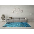 thumbnail image 3 of Ahgly Company Indoor Rectangle Oriental Light Blue Industrial Area Rugs, 5' x 8', 3 of 4