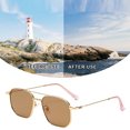 thumbnail image 4 of Gafas de sol de moda, gafas de sol personalizadas de doble haz para tiro callejero, hechas de metal, 4 of 5