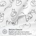 thumbnail image 3 of Bare Home Flannel Duvet Cover Set - 100% Flannel Cotton - Double Brushed - Full/Queen, Feelin' Foxy, 3 of 5