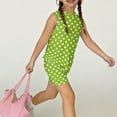 thumbnail image 6 of Summer Outfits for Child Girls Size 8 Fashion Girls 2 Piece Outfits Sleeveless T Shirt and Elastic Y2K Shorts Active Gym Sets for Girls Green 11-12 Years, 6 of 7