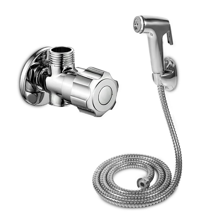 Handheld Toilet Bidet Sprayer ABS Bathroom Accessories Set Way Adapter 1\.5m Hose Base 07 - Walmart.com