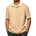 thumbnail image 2 of LEKWK Golf Shirts for Men Short Sleeve V Neck Collared Tops Lightweight Regular Fit Comfy Athletic Shirts Summer Fashion Workout Old Money Tops, 2 of 9