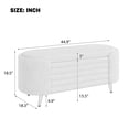 thumbnail image 2 of Euroco Modern Storage Ottoman Upholstered Storage Bench End of Bed Bench Entryway Shoe Bench for Living Room, Bedroom and Entryway, Pink, 2 of 9