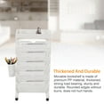 thumbnail image 3 of Rolling Office Paper Organizer, 6 Tier Mobile Bookshelf Rolling Book Rack For Office, Dorm, Classroom, 3 of 8