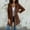 w93# Coffee500, variant on Wuxian Women Overcoat Long Length Plus Size Button Down Turndown Collar Solid Color Jacket Long Sleeve With Pockets Fall Winter Casual Outerwear,Beige,L