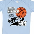 thumbnail image 4 of Inktastic Little Sister and Biggest Fan Basketball Player Girls Baby Bodysuit, 4 of 5