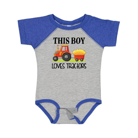 

Inktastic Farming Cute Boy Loves Tractors Gift Baby Boy Bodysuit