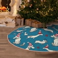 thumbnail image 5 of Rateoe Festive Dachshund Fun Pattern Christmas Tree Skirt with Ties, Christmas Tree Decorations, Farmhouse Christmas Decor Xmas Holiday Decorations-48", 5 of 6