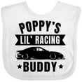 thumbnail image 3 of Inktastic Poppy's Lil' Racing Buddy with Car Silhouette Boys or Girls Baby Bib, 3 of 4