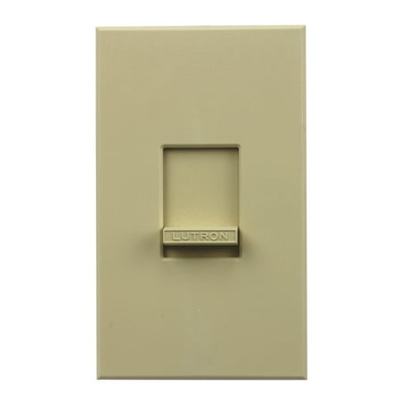 - Lutron NLV-600-IV Nova Magnetic Low Voltage Single-Pole 600W Slide-to-Off Dimmer, Ivory