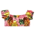 thumbnail image 3 of Vintage Style Puff-Sleeves Off The Shoulder Blouse-pineapple, 3 of 6