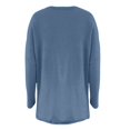 thumbnail image 5 of Fiaer Women Long Pullover Sweaters V Neck Long Sleeve Plus Size Fashion Casual Lightweight Knit Tops Sky Blue XL, 5 of 5