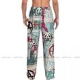 thumbnail image 4 of Grunge Newspaper With Word Punk And Anarchy Mens Woman Pajamas Pyjamas Pants Lounge Pants Sleep Bottoms, 4 of 7