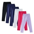 thumbnail image 2 of Cowsor 6 Pack Girls Leggings Cotton Tights for Toddler Kids Stretchy Soft Yoga Pants Full Length Multipack Pull On Fall Winter, 2 of 7