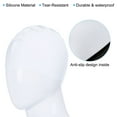 thumbnail image 5 of Uxcell Silicone Swim Caps Unisex NonSlip Pool Caps Waterproof Elastic Swimming Hats White 2 Pack, 5 of 5