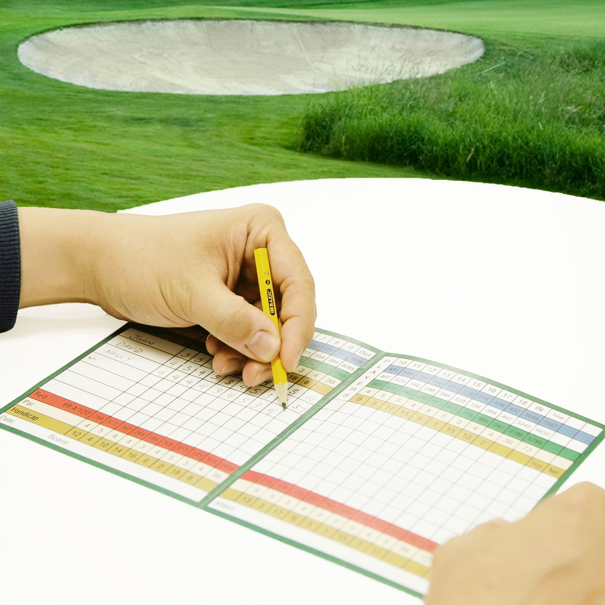 BAZIC Pre-Sharpened Yellow Golf Pencils #2 HB, Bulk Pack (144/Pack), 12-Pack
