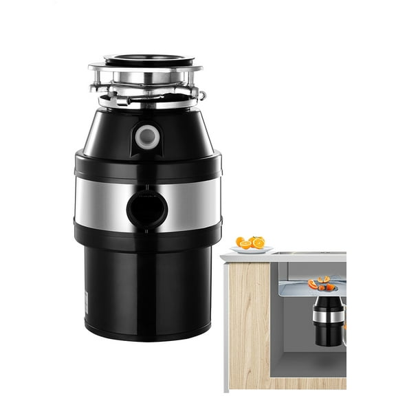 0.75HP High-Speed Garbage Disposal, Noise-Reduced Design for Apartments and Compact Home Kitchens