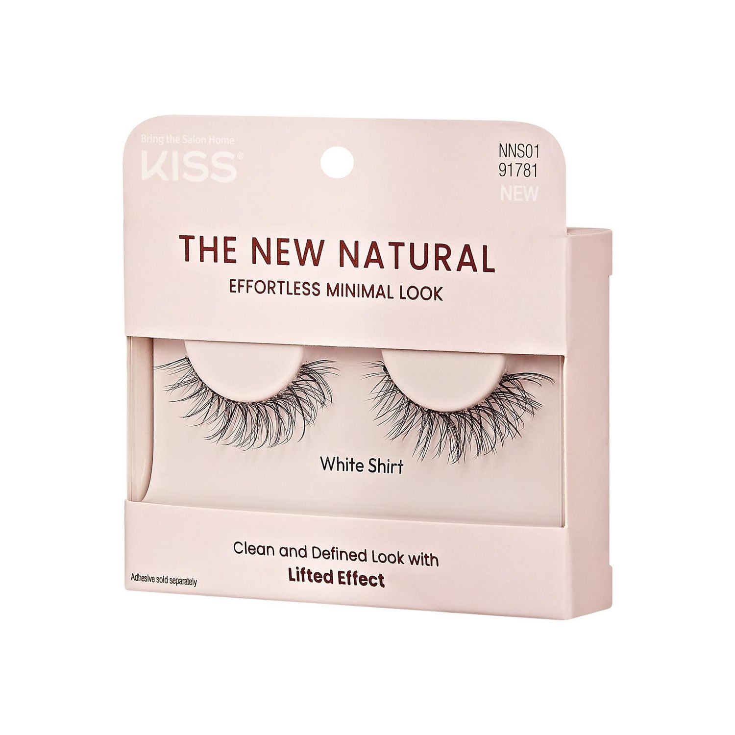 KISS The New Natural, White Shirt, Single Pack, 1 Pair.