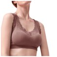 thumbnail image 1 of B91xZ Womens Plus Sports Bras Comfort Full Coverage Large Bust High Impact Sports Bras,Coffee One Size, 1 of 5