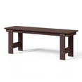 thumbnail image 4 of WestinTrends Ashore Outdoor HDPE 48" Modern Backless Patio Bench, Dark Brown, 4 of 9