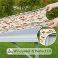 thumbnail image 6 of Red Mushroom Light Pattern Square Fitted Tablecloth with Elastic Edge,Square Table Cover,Washable Elastic Table Cover for Home Kitchen Party Decor 34"x34", 6 of 6
