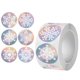 thumbnail image 2 of Christmas Optical Maser Snowflake Round Christmas Decoration Sealing 1 Inch Sticker Label, 2 of 7
