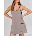 thumbnail image 2 of Women's Summer Striped Athletic Tennis Mini Dress Sleeveless Built-in Shorts Workout Vacation Sundress, 2 of 7