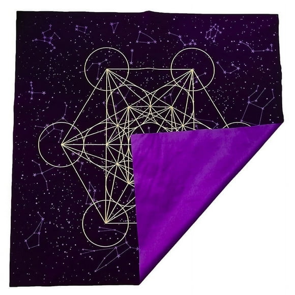 XmhyTop-A Altar Cloth 23*23 Inches Table Cloth Square Tarot Witchery Supplies (Purple)