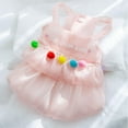 thumbnail image 7 of Small Dog Dress, Girl Puppy Bling Princess Skirt Dress with Plush Balls,Chihuahua Yorkie Clothes Outfit for Birthday Wedding Party Pink XL, 7 of 7