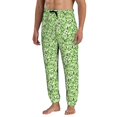 thumbnail image 4 of Sweatpants for Men - Teal Glitter Patterns Adjustable Elastic Band Mens Joggers With Pockets, Athletic Workout Gym Casual Track Pants for Men, 4 of 7