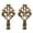 Polished Brass - Pack of 2, variant on Royal Designs, Inc. Floral Filigree Design Crystal Accent Lamp Finial for Lamp Shade, F-5071PB-2, Polished Brass, Pack of 2