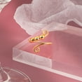 thumbnail image 4 of Bangcool Finger Ring Spiral Chic All Match Rotatable Bead Midi Band Ring Fidget Ring, 4 of 10