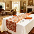 thumbnail image 4 of Festival Table Flag Runner - Knitted Golden Maple Lace Rectangular Tablecloth for Seasonal Decor - Elegant Thanksgiving Table Cover with Warm Fall Maple Design - Premium Lace Border Table Topper, 4 of 7